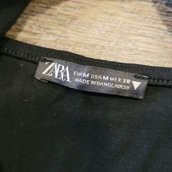 ZARA | Scoop Neck Bodysuit Plunge | Sz. M - Picture 5 of 7